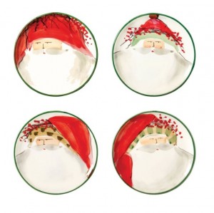 Old St. Nick Assorted Canape Plates Set/4