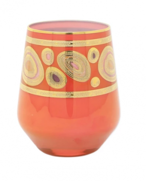 Regalia Orange Stemless Wine Glass