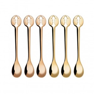 Kiss Condiment Party Spoons Gold Set/6