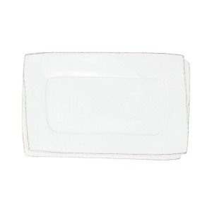 Lastra White Small Rectangular Tray
