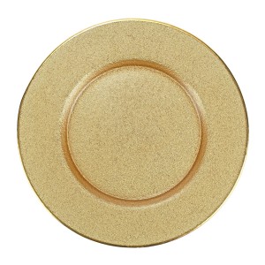 Metallic Glass Gold Charger/Service Plate