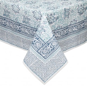 Tulum Blue 70" Square Tablecloth