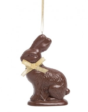 Faux Chocolate Rabbit Ornament