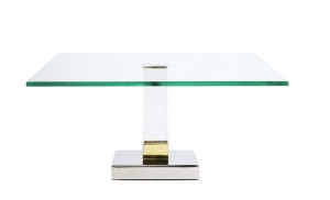 Square Glass Cake Stand with Acrylic Stem