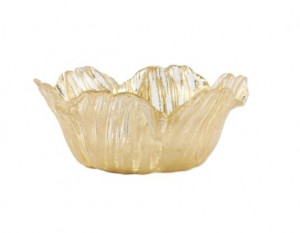 Rufolo Glass Gold Flower Small Bowl