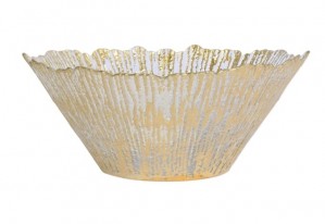 Rufolo Glass Gold Large Deep Bowl