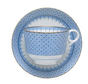Cornflower Lace Tea Cup and Saucer