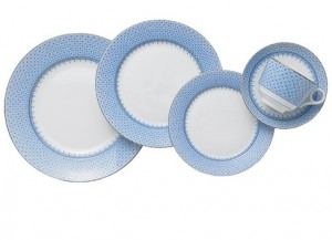 Cornflower Lace Five Piece Place Setting