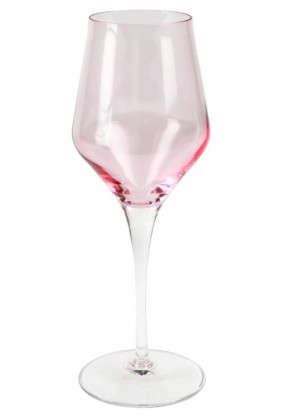 Contessa Pink Wine Glass Set/4