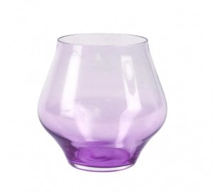 Contessa Lilac Stemless Wine Glass Set/4