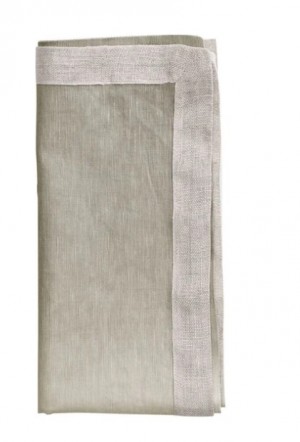 Dip Dye Napkin in Gray and Silver Set/4