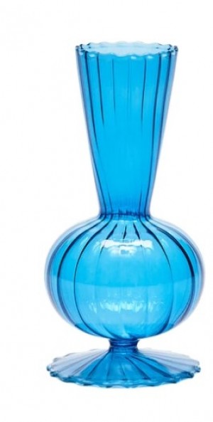 Tess Glass Bud Vase in Blue
