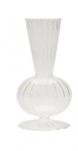 Tess Glass Bud Vase in Clear