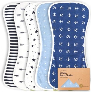 Urban Burp Cloths in Adventurer Five-Pack