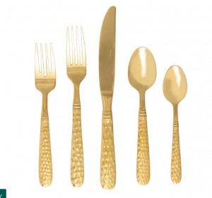 Martellato Gold Five Piece Place Setting