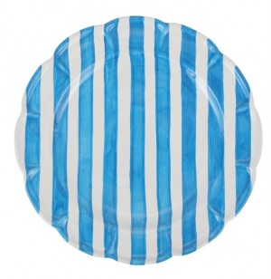 Amalfitana Aqua Stripe Round Platter