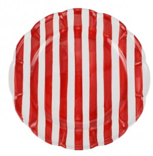 Amalfitana Red Stripe Round Platter