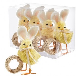 Box of 4 Chick Napkin Rings