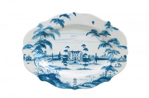 Country Estate Serving Platter Main House Delft Blue