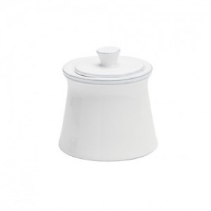 Friso White Sugar Bowl with Lid