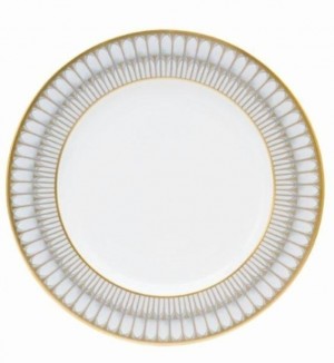Arcades Grey and Gold Dinner Plate