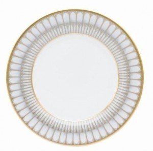 Arcades Grey and Gold Dessert Plate