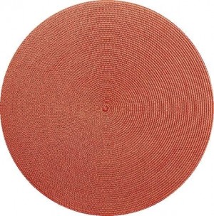 Round Placemat in Gold/Holiday Red Set/4