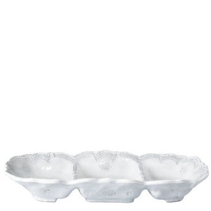 Incanto White Lace Medium Three Part Server