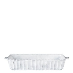 Incanto White Stripe Medium Rectangular Baking Dish