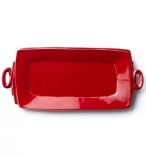 Lastra Red Handled Rectangular Platter