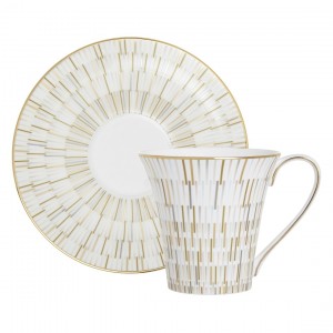 Luminous Gold Tea Cup and Saucer