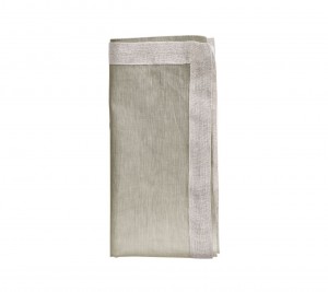 Dip Dye Napkin in Grey and Silver Set/4