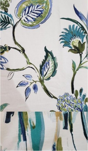 Blithe Blue/Stripe 66" Square Tablecloth