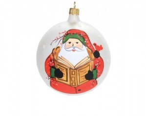 Old St. Nick Reading Ornament