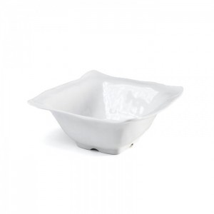 Ruffle White Square Dip Bowl