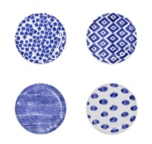 Santorini Assorted Canape Plates Set/4
