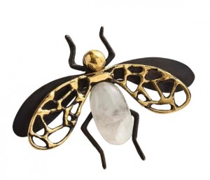 Fly Away Napkin Ring in Black and Multi Set/4