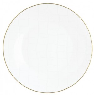 Domenico Vacca Dinner Plate Alligator White/Gold