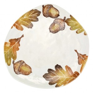 Autunno Acorns and White Oak Leaves Oblong Platter