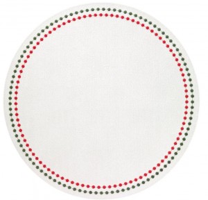 Pearls Antique White with Red and Green Set/4