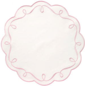 Ribbon Twirl Rose Placemat Set/4
