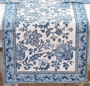 Gayatri Blue Table Runner