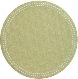 Pearls Fern with White Round Placemat Set/4