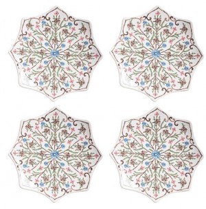 Villa Seville Scalloped Side/Cocktail Plate Set/4 - Chambray
