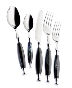 Country Black Five Piece Place Setting