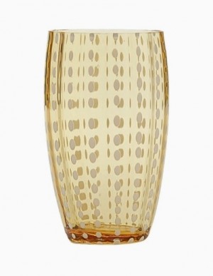 Perle Amber Beverage Glass Set/4