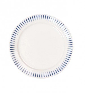 Sitio Stripe Side/Cocktail Plate Delft Blue