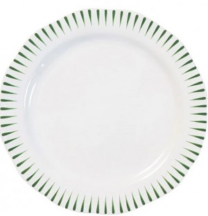 Sitio Stripe Dinner Plate Basil