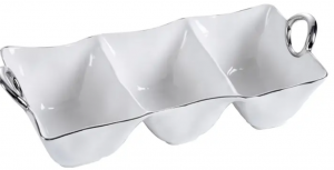 Silver Handled Three Section Deep Server