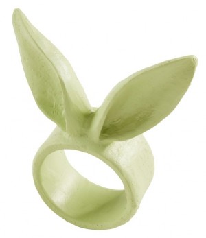 All Ears Napkin Ring Green Set/4